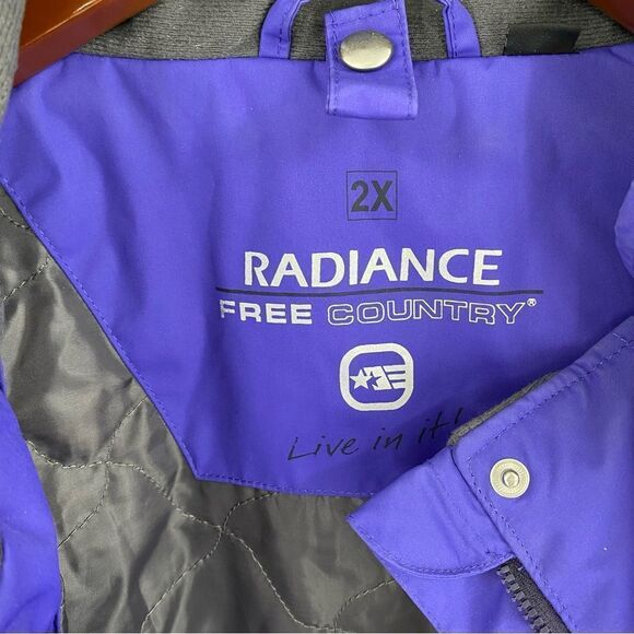 Free Country Radiance Women’s Zipper Front Purple Winter Jacket size 2X - Picture 2 of 4